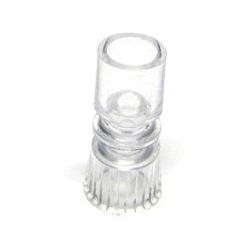 Long Necked Translucent Double Star Post - Clear